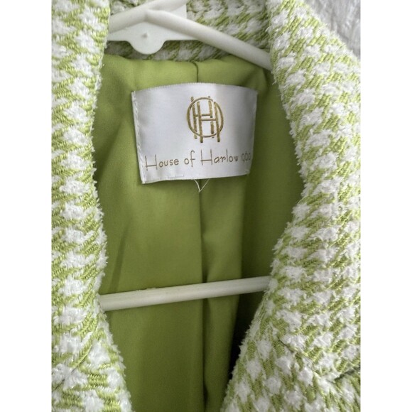 Revolve House of Harlow 1960 Houndstooth Pearl Double Breasted Blazer Small - Picture 5 of 9